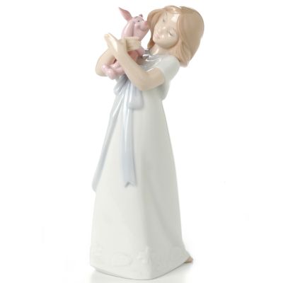 "Cuddles with Piglet" Porcelain Figurine from Nao by Lladro