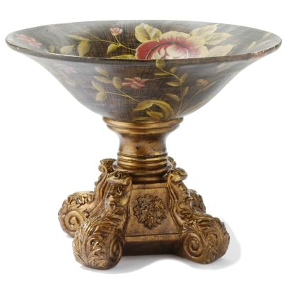 "The Find" Asian-Inpsired Decorative Pedestal Bowl