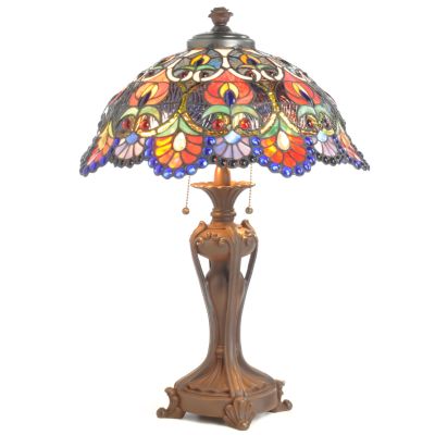 Jeweled Peacock Table Lamp.