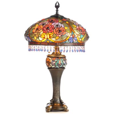 Rosita's Double-Lit Stained Glass Table Lamp
