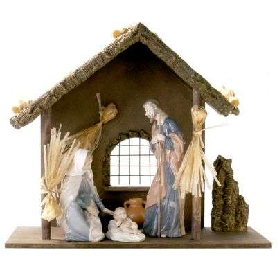 NAO by Lladro Porcelain Nativity & Stable Set