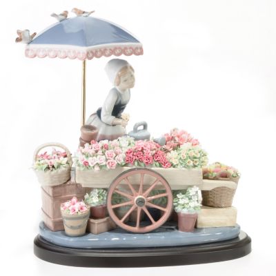 Lladro "Flowers of the Season" Handmade Porcelain Figurine