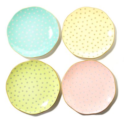 Wedgwood Harlequin Polka Dot Bone China 6" Plates - Set of Four