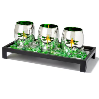 Enchantment™ Flameless Tea Light Candle Set w/ Mirrored Tray