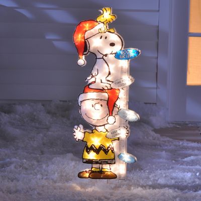 32" Peanuts™ Snow Gauge Lighted Outdoor Decor
