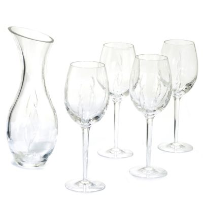 John Rocha by Waterford® Crystal "Weft" Carafe & Four Wine Glasses