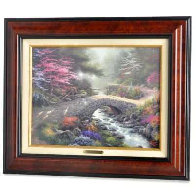 Thomas Kinkade Bridge of Faith 22" x 18" Wood Framed Canvas Artwork