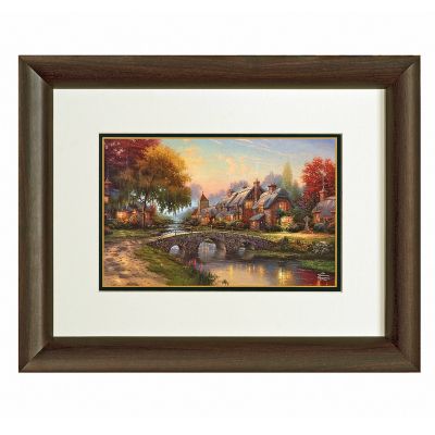 K25437 - Thomas Kinkade Cobblestone Bridge 14.5'' x 18.5'' Framed Print