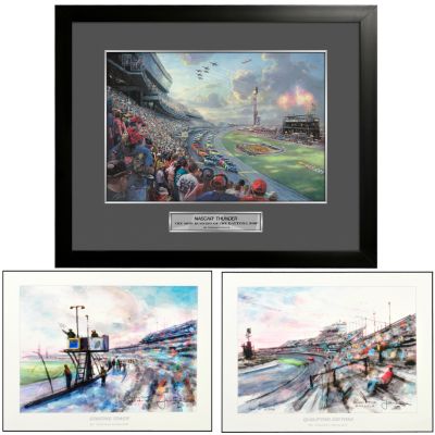 Thomas Kinkade NASCAR® Thunder Framed Print w/ Two Bonus Sketch Prints