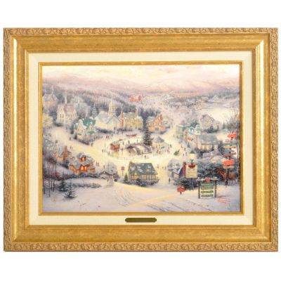 Thomas Kinkade St. Nicholas Circle 23" x 19" Framed Canvas Artwork