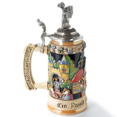 King-Werk Limited Edition "Oktoberfest Relief" Handcrafted Stoneware Stein