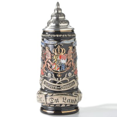 King-Werk Limited Edition "Bavaria Coat of Arms" Handmade Stoneware Stein
