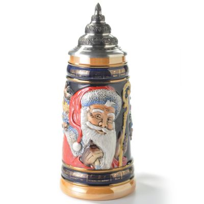 King-Werk Limited Edition "Smiling Santa" Handcrafted Stoneware Stein