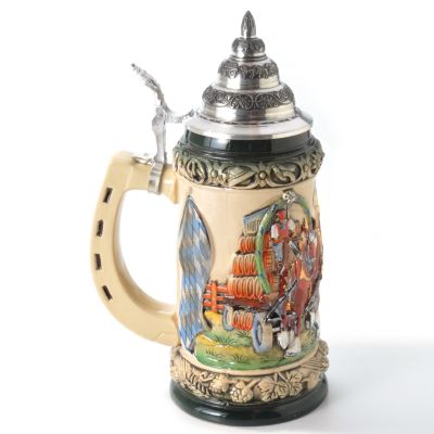 King-Werk Limited Edition "Clydesdales" Handcrafted Stoneware Stein