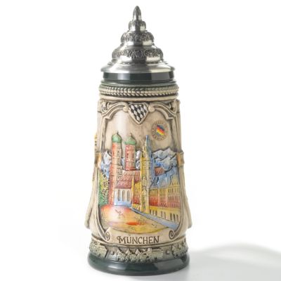 King-Werk Limited Edition "Munchen Relief" Handcrafted Stoneware Stein