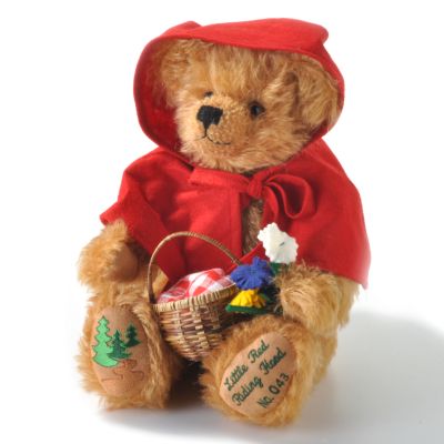 Hermann-Spielwaren Limited "Little Red Riding Hood" Handcrafted Plush Bear