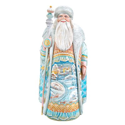 G. DeBrekht Signature Masterpiece Golden Royal Santa Figurine