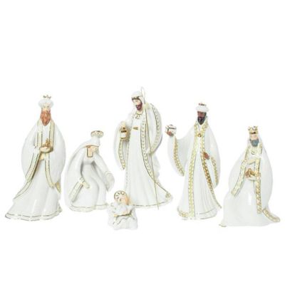 Hand-Painted Porcelain Nativity Set
