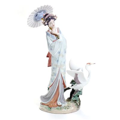 Lladro "Japanese Portrait" Handmade Porcelain Figurine