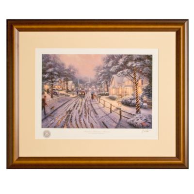 Thomas Kinkade Limited Edition Hometown Christmas 24" x 30" Framed Print
