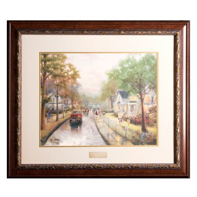 K25815 - Thomas Kinkade Hometown Stroll 30.25'' x 26.25'' Framed Print
