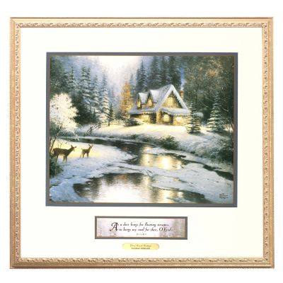 K25816 - Thomas Kinkade Deer Creek Cottage 22.5'' x 21.5'' Framed Print