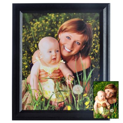 MyPhotoToArt Enhanced Digital Photo Reproduction 21"x25" Framed Canvas Art
