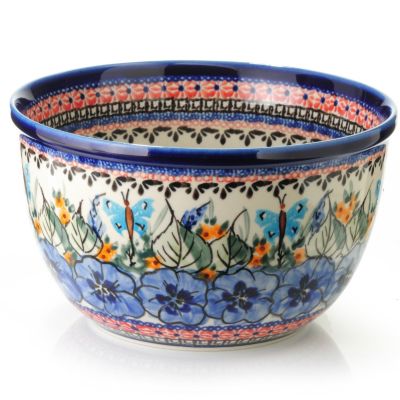 Polish Stoneware "Abundant Celebration" Hand Painted 8" Bowl
