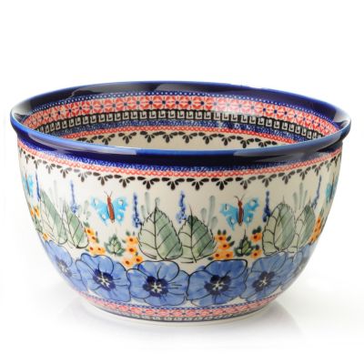 Polish Stoneware "Abundant Celebration" Hand Painted 10" Bowl