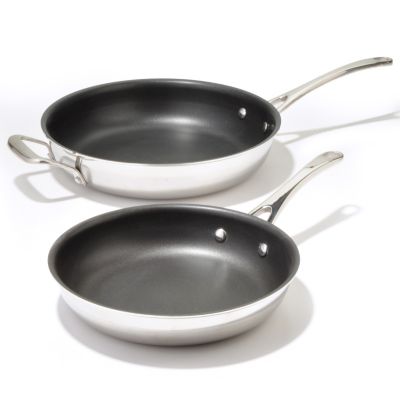 K30072 - Le Creuset Stainless Steel Nonstick Skillets - Set of 2