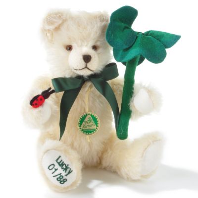 K34603 - Hermann-Spielwaren Limited Edition "Lucky Clover" Handcrafted Plush Bear