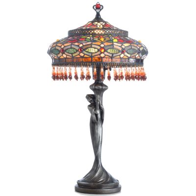 K40089 - "Parisian Elegance" Stained Glass Table Lamp