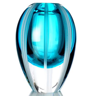 Evolution by Waterford® 7" Glass Aqua Haze Vase