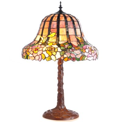 K40181 - 28" Peony Stained Glass Table Lamp