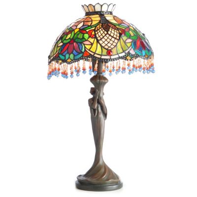 K40448 - 24.5" Aalivah Beaded Stained Glass Table Lamp
