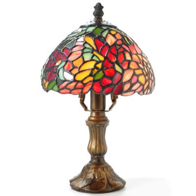 K40476 - 12.5" Haligh Stained Glass Accent Lamp