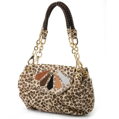 La Gioe di Toscana "Celli" Chain Detail Animal-Print Handbag