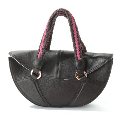 S11919 - La Gioe di Toscana Braided Handle Moon Handbag