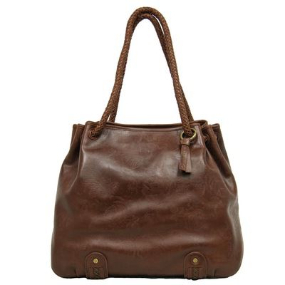 **Web Only** Eileen West Floral Embossed Double Handle Tote