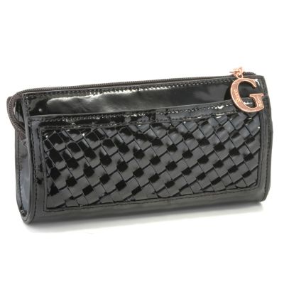 La Gioe di Toscana Woven Patent Leather Wallet