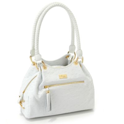 Isabella Adams Ostrich Embossed Tote