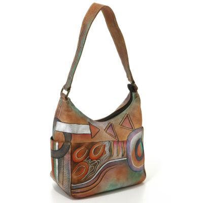 S12323 - Anuschka Side Pockets Hobo Handbag