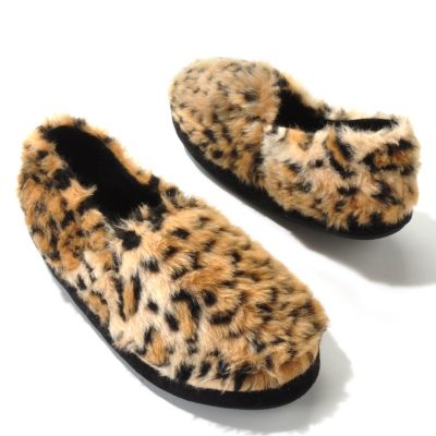 Patricia Green Leopard Faux Fur Slippers