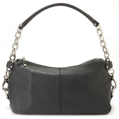 S50528 - La Gioe di Toscana Chain Detail Leather Hobo Handbag