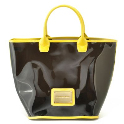 Via Spiga "Fumoso" Vinyl / Patent Leather Tote