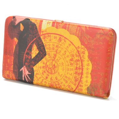 Icon Printed Leather Framed Wallet