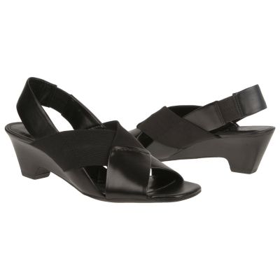 Franco Sarto "Raleigh" Elastic/Leather Cross Strap Sandals