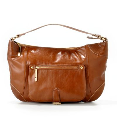 Via Spiga "Sole" Distressed Leather Hobo Handbag