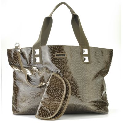 Via Spiga "Sabbia" Snake Embossed Tote & Wristlet