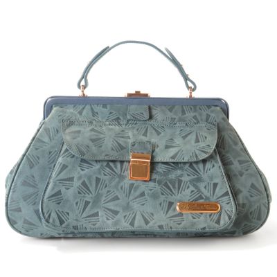 La Gioe di Toscana Deco Embossed Satchel Handbag
